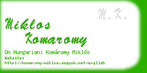 miklos komaromy business card
