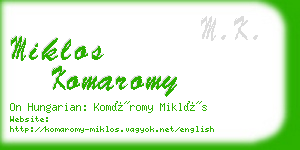 miklos komaromy business card